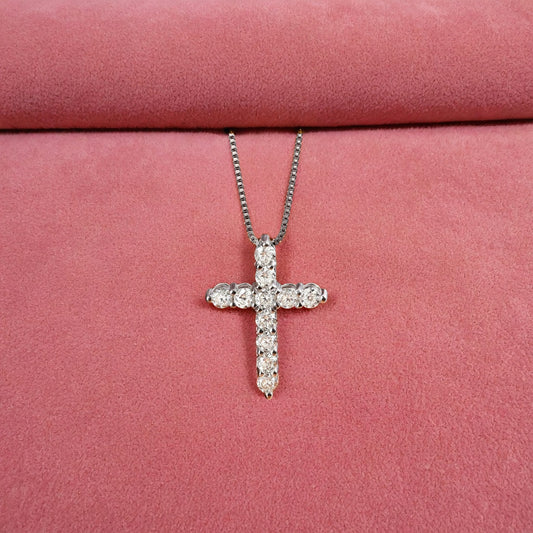 Moissanite Cross Pendant Necklace – Timeless Elegance & Brilliance